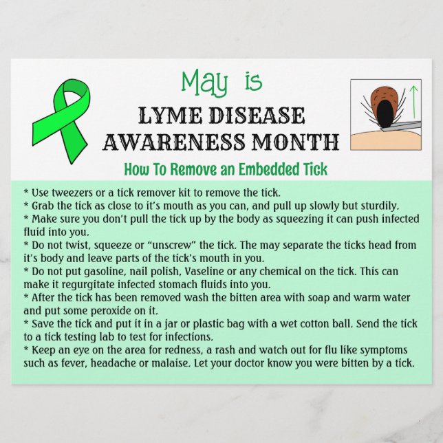 Entfernen eines Tick Educational Flyer (Vorne)