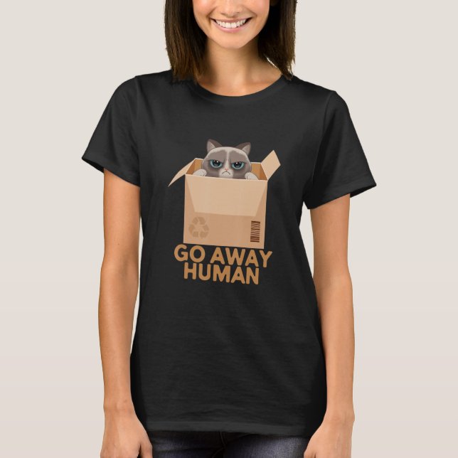 Entfernen Sie die persische Katze vom Menschen in  T-Shirt (Vorderseite)