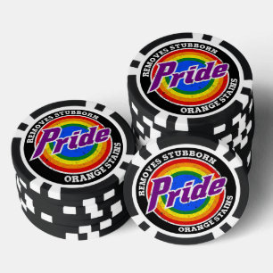 Entfernen Sie die starren Orangenstadien, die Mona Pokerchips