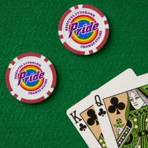 Entfernen Sie die starren Orangenstadien, die Mona Pokerchips