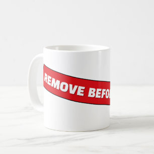 Entfernen Sie vor dem Flug Tag Red Aviation. Kaffeetasse
