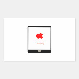 Entfernen von Aufklebern am iPhone Rechteckiger Aufkleber