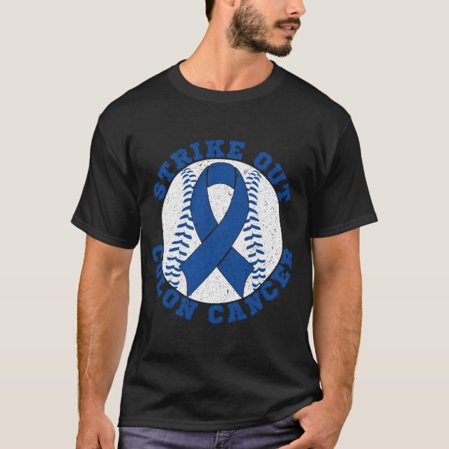 Entfernen von Colon März Cancer Awareness Baseball T-Shirt (Vorderseite)
