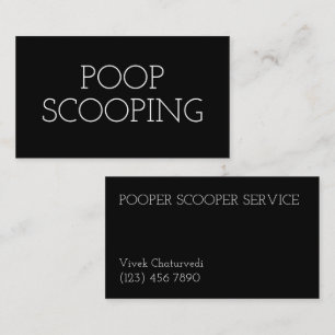 Entfernen von Hausmüll Schwarz Visitenkarte