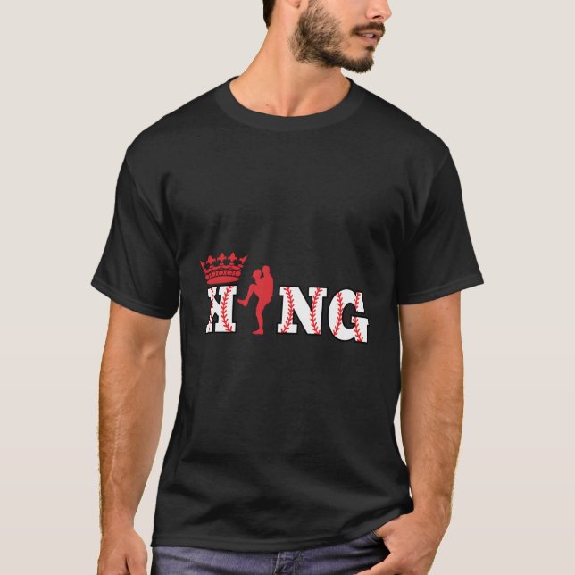 Entfernen von Pitcher rückwärts K Baseball Stitche T-Shirt (Vorderseite)