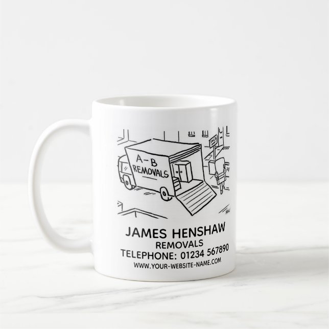 Entfernen von Zuhause oder Movers aus dem Haus Kaffeetasse (Links)