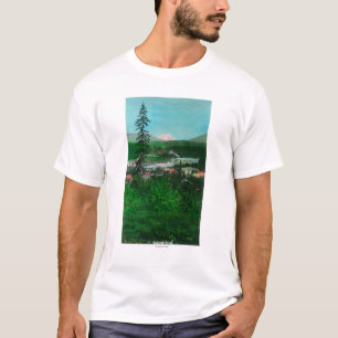 Entfernte Ansicht der Gletscher-Spitze und der T-Shirt