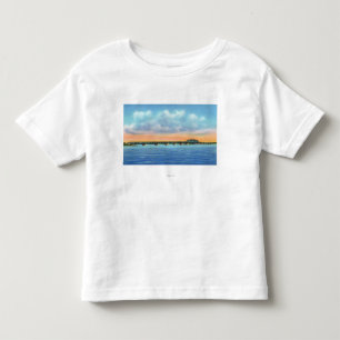 Entfernte See-Ansicht der neuen Brücke Kleinkind T-shirt
