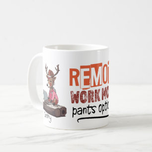 Entfernter Lebenspartner-Paar-Arbeit-von-zu-Hause- Kaffeetasse