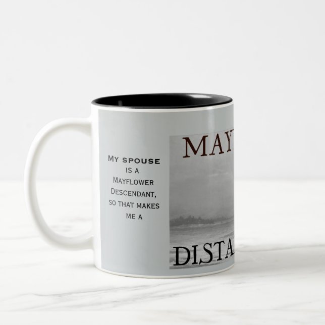 Entfernter Verwandter von Mayflower Passagier Zweifarbige Tasse (Links)