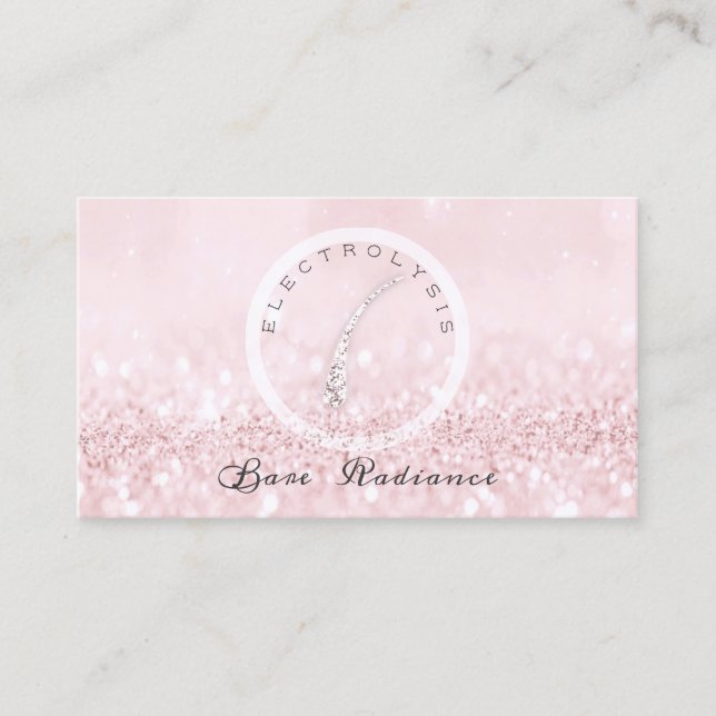 Entfernung des Elektrolysehaars Ernennung Pink Wow Terminkarte (Vorderseite)