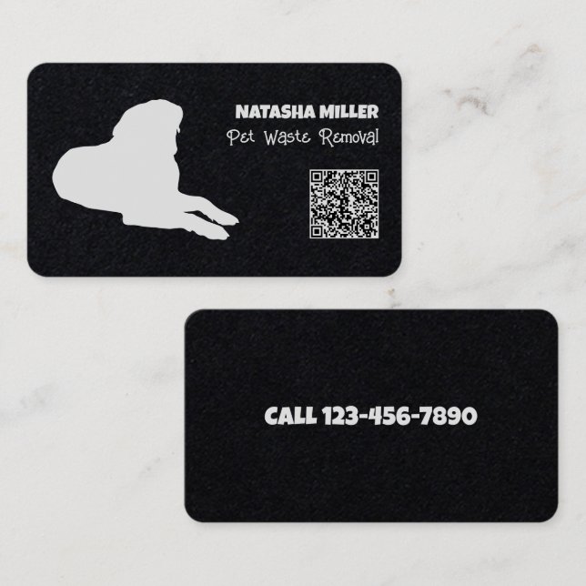 Entfernung von Hausmüll QR Visitenkarte (Vorne/Hinten)