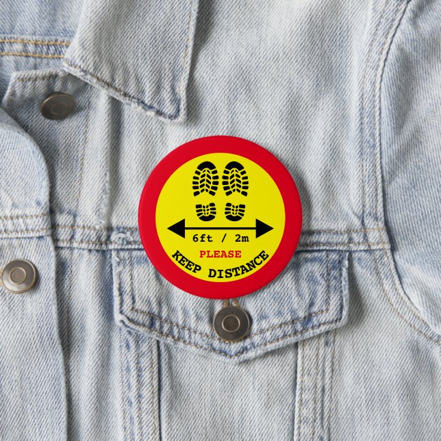 Entfernung zwischen 2 m und 2 m behalt - soziale E Button (Beispiel)