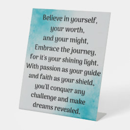 Entfesseln des Inner-Gewinns Sockelschild