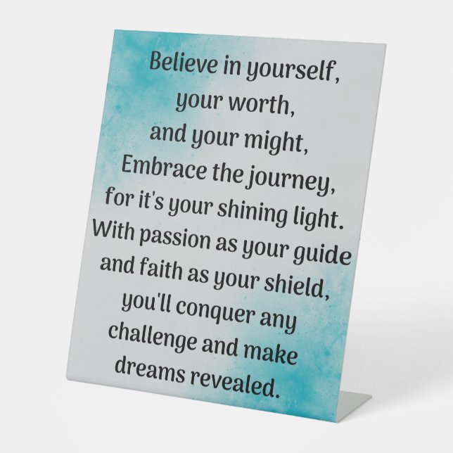 Entfesseln des Inner-Gewinns Sockelschild (Vorderseite)