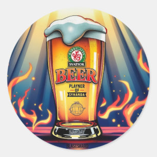 Entfesseln Sie den Geschmack: Svatyok Bier - Spiel Runder Aufkleber