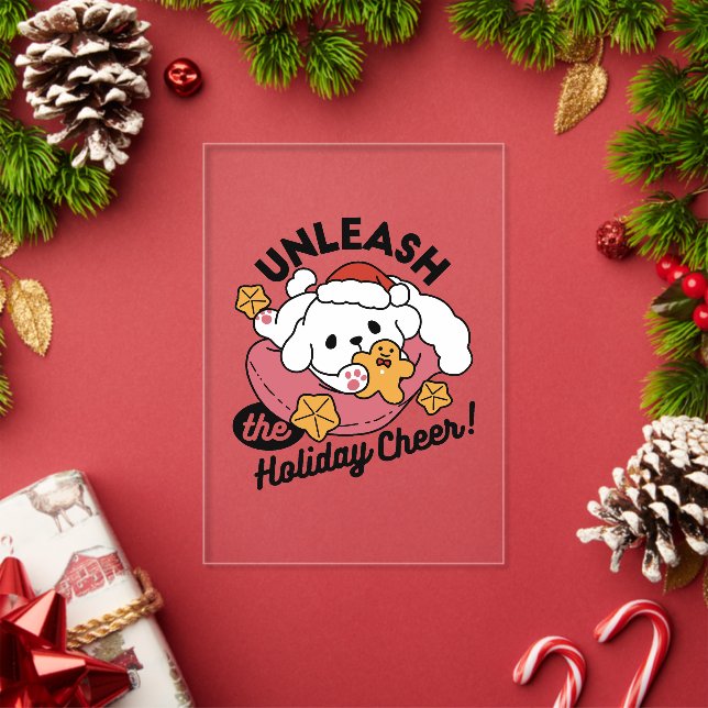 Entfesseln Sie den Holiday Cheer - Niedliche Hunde Acryleinladungen (Insitu (Feiertag))