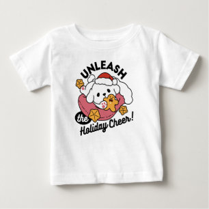 Entfesseln Sie den Holiday Cheer - Niedliche Hunde Baby T-shirt