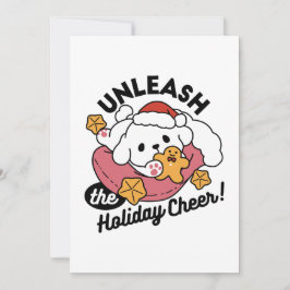 Entfesseln Sie den Holiday Cheer - Niedliche Hunde Dankeskarte