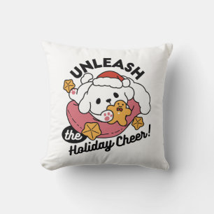 Entfesseln Sie den Holiday Cheer - Niedliche Hunde Kissen