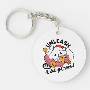 Entfesseln Sie den Holiday Cheer - Niedliche Hunde Schlüsselanhänger