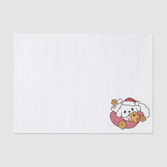 Entfesseln Sie den Holiday Cheer - Niedliche Hunde Seidenpapier (Vorderseite)