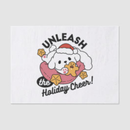 Entfesseln Sie den Holiday Cheer - Niedliche Hunde Seidenpapier