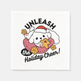 Entfesseln Sie den Holiday Cheer - Niedliche Hunde Serviette