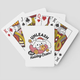 Entfesseln Sie den Holiday Cheer - Niedliche Hunde Spielkarten