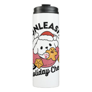 Entfesseln Sie den Holiday Cheer - Niedliche Hunde Thermosbecher