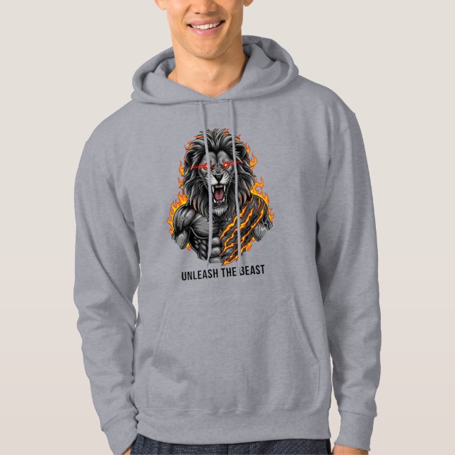 Entfesseln Sie die Bestie: Die Legende der Krieger Hoodie (Vorderseite)