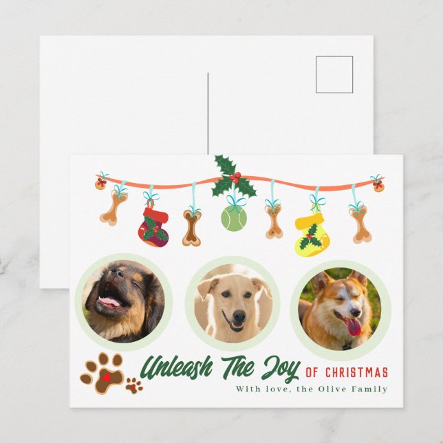 Entfesseln Sie die Freude an Weihnachten Postkarte (Vorne/Hinten)