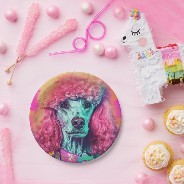 Entfesseln Sie die Poodle Party Paper Teller 7" (Party)
