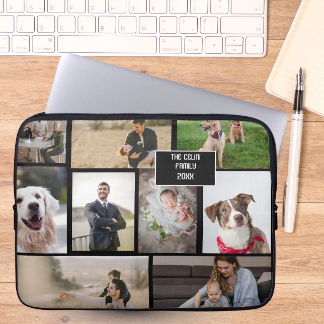 Entfesseln Sie Ihre Erinnerungen: Personalisierter Laptopschutzhülle (Unleash Your Memories: Personalized 9-Photo Collag Laptop Sleeve)