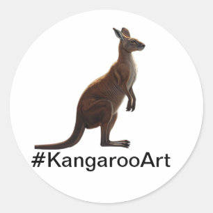 🎨 Entfesseln Sie Ihre Kreativität mit Kangaroo Ar Runder Aufkleber