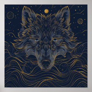 Entfesseln Sie Ihren inneren Wolf: Zodiac Wolf Poster