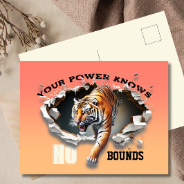 Entfesseln Sie Ihren Power Tiger Durchbruch Postkarte