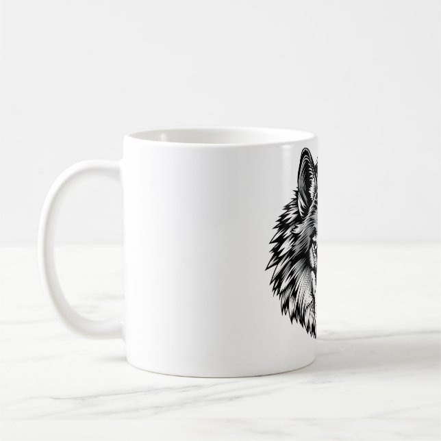 Entfesseln Sie Ihren wilden Wolf-T - Shirt Kaffeetasse (Links)