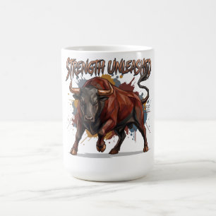Entfesselte Stärke Ladestier Grafikdesign Kaffeetasse