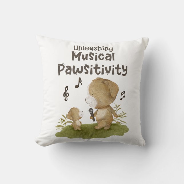 Entfesselung musikalischer Pawsitivity - Pet Lover Kissen (Vorderseite)