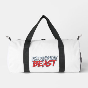 Entfessle das Biest - Motivierendes Fitness-Zitat Duffle Bag