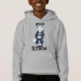 Entfessle das Eis in Dir: Wilder Wolf für Teenager Hoodie