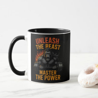 Entfessle die Bestie – Bodybuilding Power Geschenk Tasse