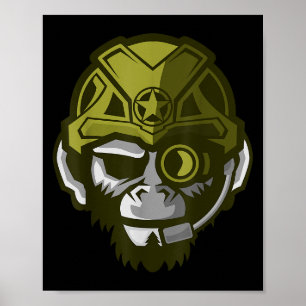 Entfessle Gorilla Körperbau Motivation Fitnessstud Poster