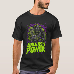 Entfessle Power Gorilla Grafik-T-Shirt T-Shirt