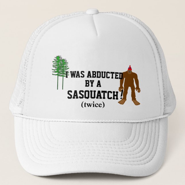 Entführt durch ein Sasquatch Truckerkappe (Vorderseite)