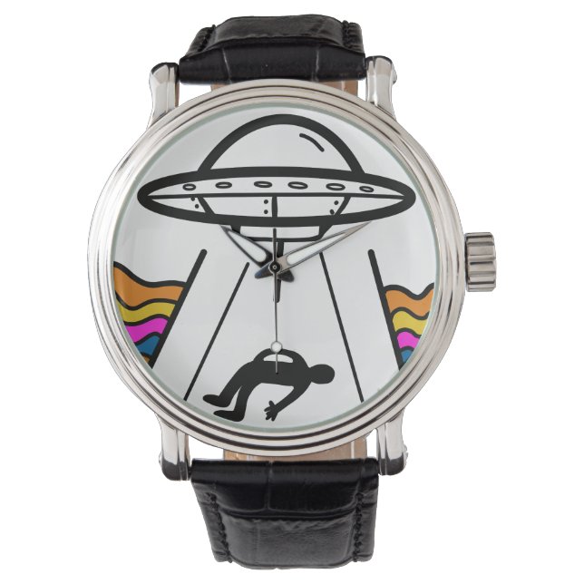 Entführung eines Raumschiffs der UFO-Alien Armbanduhr (Vorderseite)