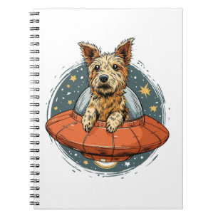 Entführung Hund - UFO-Beaming-Pup Notizblock