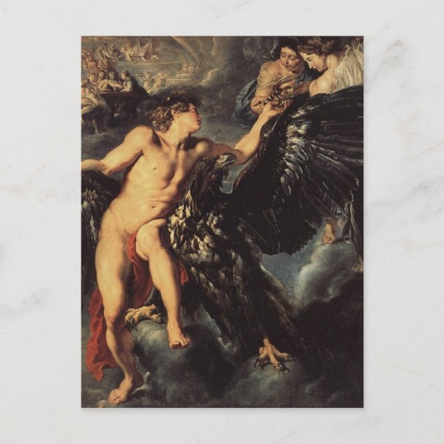 Entführung von Ganymed - Rubens Postkarte (Vorderseite)