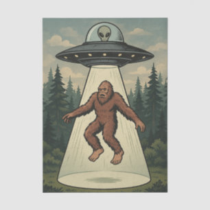 Entführung von UFO-Alien Entdeckungsblatt Seidenpapier